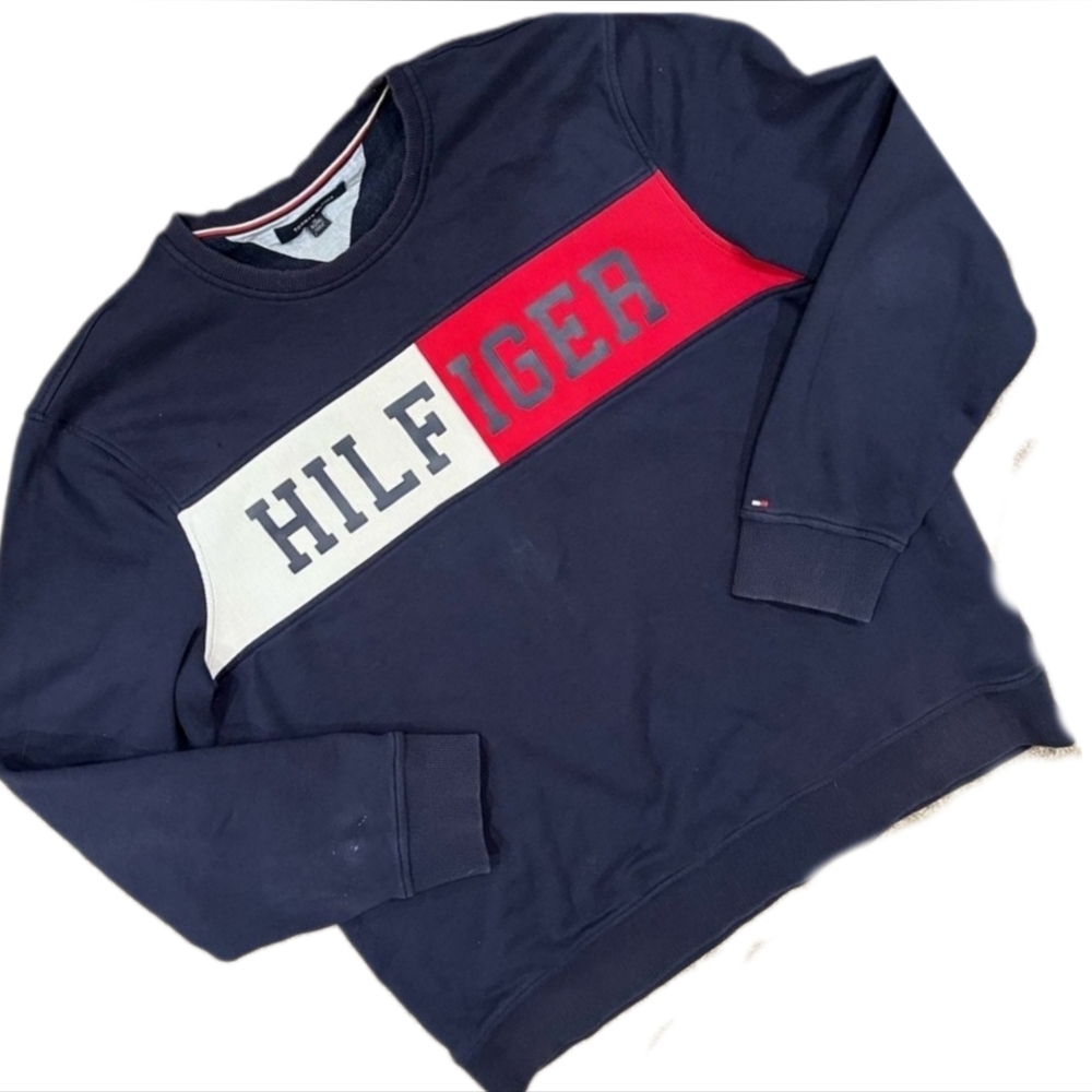 MEN'S Tommy Hilfiger crew neck Sweatshirt, Crew neck Vtg Sz Large